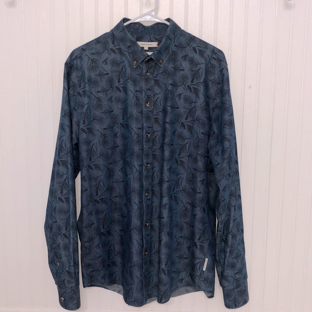 MoodsOfNorway SLIM Mens Long Slv ButtonDown SHIRT - Picture 2 of 4